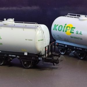 ELECTROTREN HE6022 Set de deux wagons citernes RENFE à trois essieux KOIPE S.A.