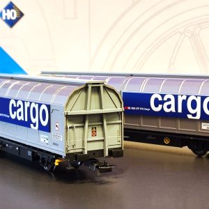 PIKO 28309 Set de deux wagons couverts à parois coulissantes SBB Cargo - Rail Care