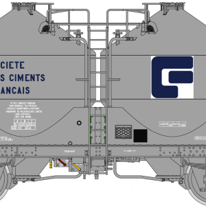 R37 43114 Wagon cimentier SNCF Sté des Ciments Français