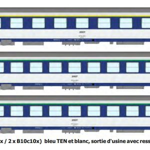 REE JM-029 Set de 3 voitures couchettes CORAIL SNCF