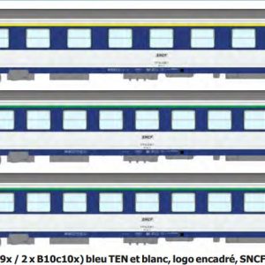 REE JM-033 Set de 3 voitures couchettes CORAIL SNCF