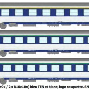 REE JM-041 Set de 3 voitures couchettes CORAIL SNCF
