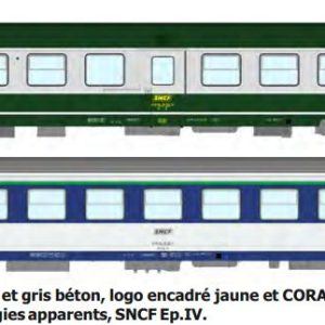 REE JM-046 Set de 2 voitures Ambulance SO & Couchettes CORAIL B10c10 SNCF