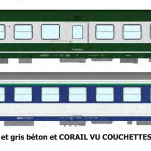 REE JM-050 Set de 2 voitures Ambulance SO & Couchettes CORAIL B10c10 SNCF