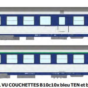REE JM-052 Set de 2 voitures Ambulance SO & Couchettes CORAIL B10c10 SNCF