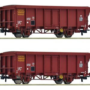 ROCO 6600251 Set de deux wagons tombereaux à toits enroulables Ts SNCF
