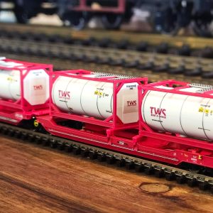 Seconde main ! FLEISCHMANN 6660054 Wagon articulé T3000e OBB chargé de 4 containers citernes 20' TWS