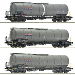 ROCO 6600197 Set de 3 wagons citernes Zacns CZ-NACCO