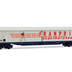 JOUEF HJ6321 Wagon couvert à parois coulissantes Habis SNCF Supermarchés FRANPRIX