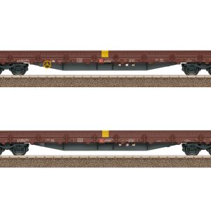 TRIX 24431 Set de 2 wagons plats Res-x DB avec chargement de rails