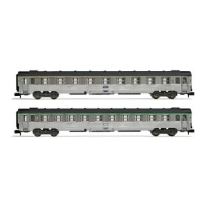 HNS4380 Set de deux voitures voyageurs DEV inox SNCF