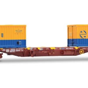 ELECTROTREN HE6101 Wagon porte containers Sgss MMC3 RENFE chargé de deux containers 20'