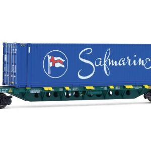 JOUEF HJ6329 Wagon porte containers Sgnss CEMAT chargé d'un container 45' SAFMARINE