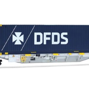 RIVAROSSI HR6704 Wagon porte containers Sgnss HUPAC chargé d'un container 45' DFDS