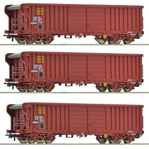 ROCO 6600285 Set de 3 wagons tombereaux SNCF à toits enroulables